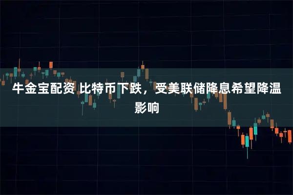 牛金宝配资 比特币下跌，受美联储降息希望降温影响